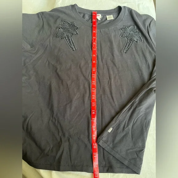 Levi’s Palm Tree Cutout T-shirt - Gray - Size XL - Picture 8 of 10